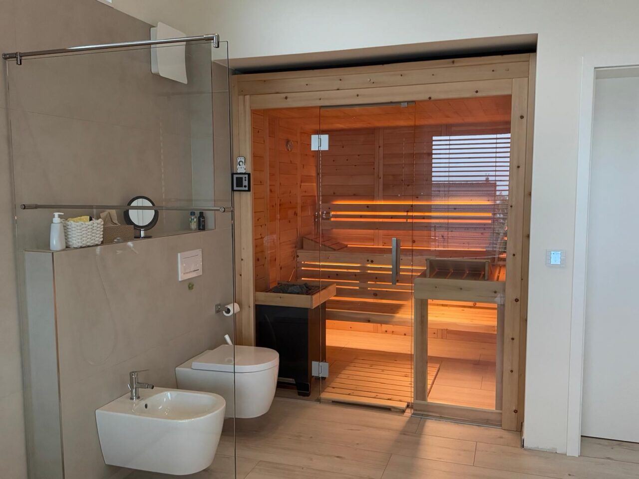 Sauna für Zuhause Kristall Installation Schopfheim bei Lörrach