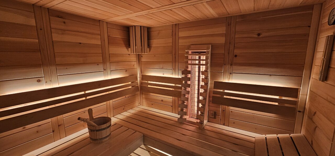 Sauna mit Infrarotstrahler