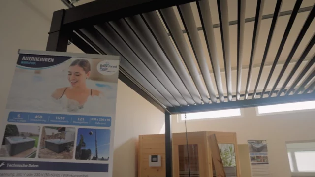 Willkommen bei Black Forest Pools

In unserer Ausstellung finden Sie eine Vielzahl von hochwertigen Produkten für Ihr persönliches Wellness-Erlebnis. Entdecken Sie unsere 5 Whirlpool Modelle, darunter auch unser Swim Spa „Modell Schluchsee“ mit einem einzigartigen Schiebedeck für maximale Flexibilität. Unsere Auswahl an Abdeckungsliftern und weiteres Zubehör sorgt für eine einfache Handhabung und Bedienung der Pools. Energieeffizienz und Kosteneinsparungen stehen bei uns im Fokus. Unsere Wärmepumpen Modelle in Kombination mit einem Outdoor-Whirlpool oder Swim Spa ermöglichen eine effiziente Heizung im Winter und Kühlung im Sommer. Unser Lamellendach aus Aluminium über dem Whirlpool Modell Allerheiligen bietet nicht nur Schutz vor Witterungseinflüssen, sondern auch eine Vielzahl von Anpassungsmöglichkeiten. Wählen Sie aus verschiedenen Qualitätsstufen, Farben und Zubehör wie Zip Rollos, Schiebetüren, feste Wände und seitliche Lamellen für Ihr individuelles Design. Entspannen Sie in unserer Infrarotkabine und Sauna aus Zirbenholz und Fichtenholz oder erleben Sie die hochwertige Designbauweise unserer Sauna Morena mit Innenverkleidung astiger Zirbe und Stäbchenoptik außen.
#Whirlpool #Wellness #Spa #relax #WellnessTips #health #gesundheit #wohlfühlen #wohlfühloase #wohlbefinden #lifestyle #jacuzzy #zirbenholz #entspannung #massage